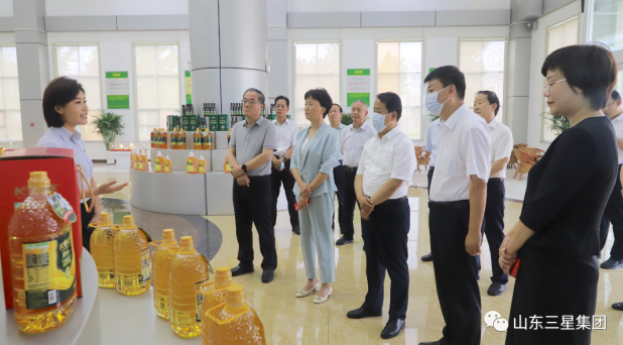 山东省粮食和物资储备局党组书记、局长王伟华来山东hjc黄金城集团调研